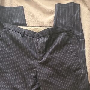 Banana Republic Gray Dress Pants with Pinstripes